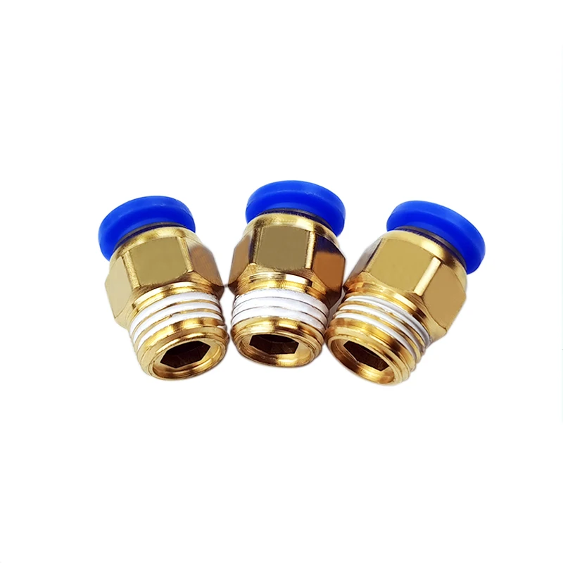 5-Pack Brass 6mm Tube To 1/4 BSP Male Thread Pneumatic Fitting – PC 06-02 Connector
