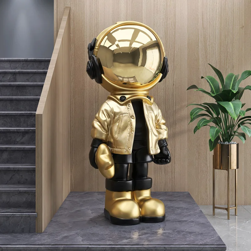 Decorazioni per la casa sculture e figurine accessori per la decorazione ornamenti di atterraggio di grandi dimensioni dell\'astronauta statue in