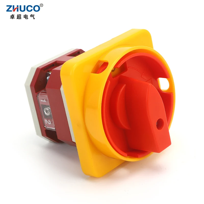 ZHUCO LW12-16/1GS 16A Two Position One Pole Combination Knob Padlock Master Control Circuit Rotary Power Cut-off Cam Switch