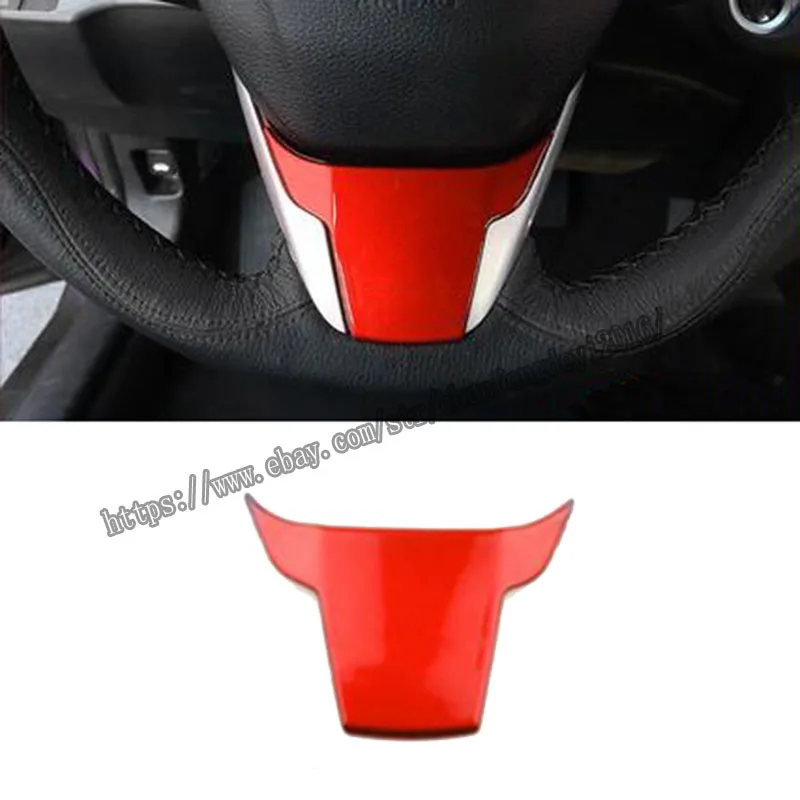 

FOR HONDA Civic 10th 2016 2017 2018 2019 2020 ABS Red Steering wheel sheet cover trim 1pcs