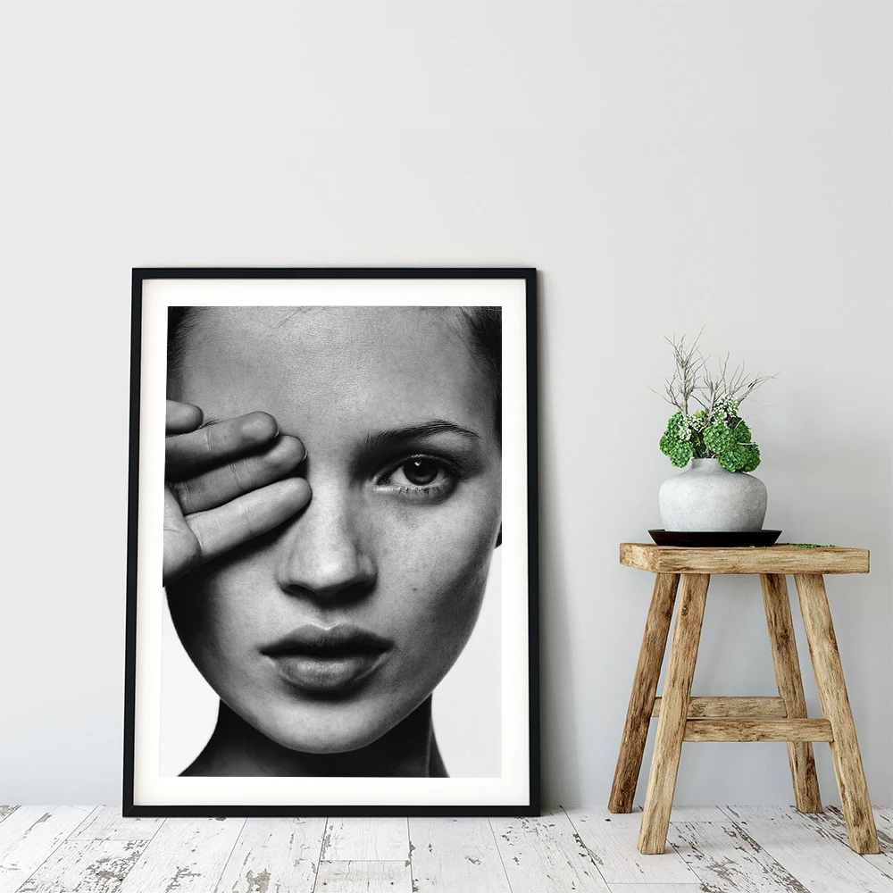 Supermodel Kate Moss Nordic Retro Poster Canvas Print Wall Art Gifts For Feminist Painting Fashion Wall Art Pictures Living Room