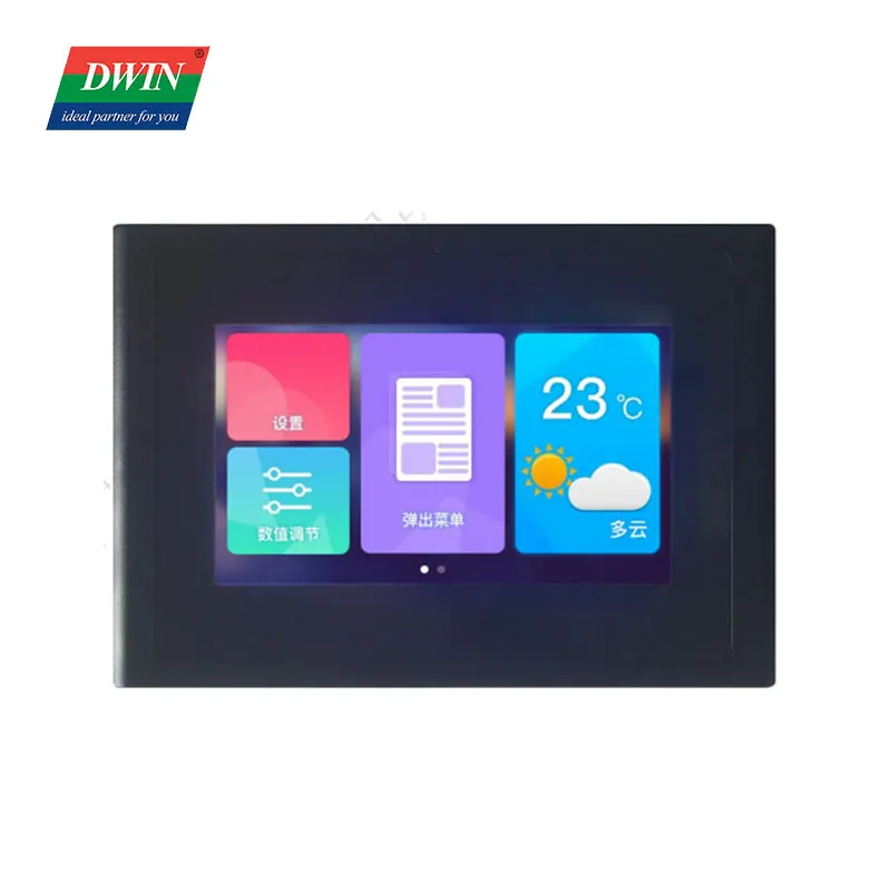 DWIN 4,3 cala Rozdzielczość 480*272 262 tys. kolorów TV-TN-TFT-LCD Rezystancyjny ekran dotykowy z powłoką Port HMI UART DMG48270C043_15WTR — zdjęcie 2