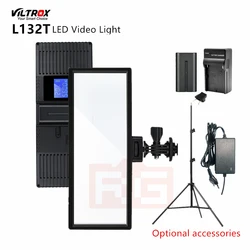Viltrox L132T LED Video Light Ultra Thin LCD Display Bi-Color Dimmable DSLR Studio Lighting Lamp Panel for Makeup Vlog TiKTok