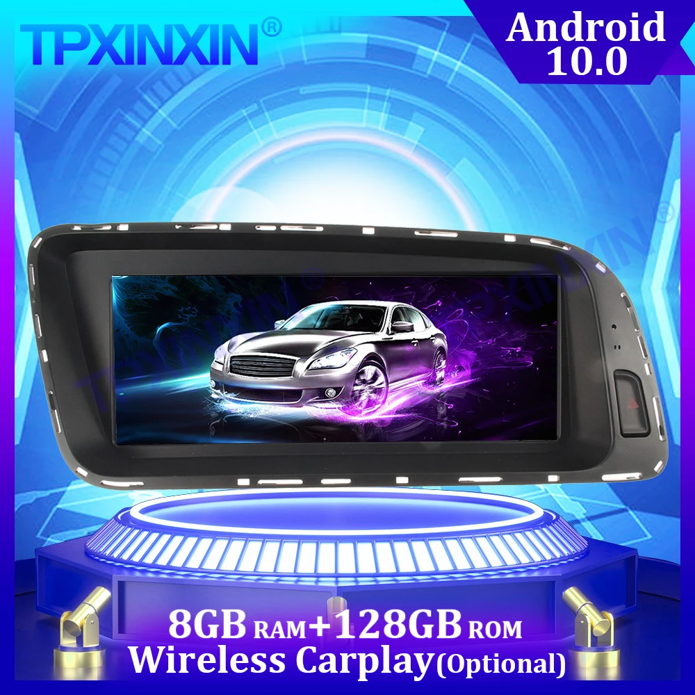 

Android 10.0 8+128G Carplay IPS For Audi Q5 2009-2016 Multimedia Player Stereo Tape Recorder GPS Navi Auto Radio Head unit DSP