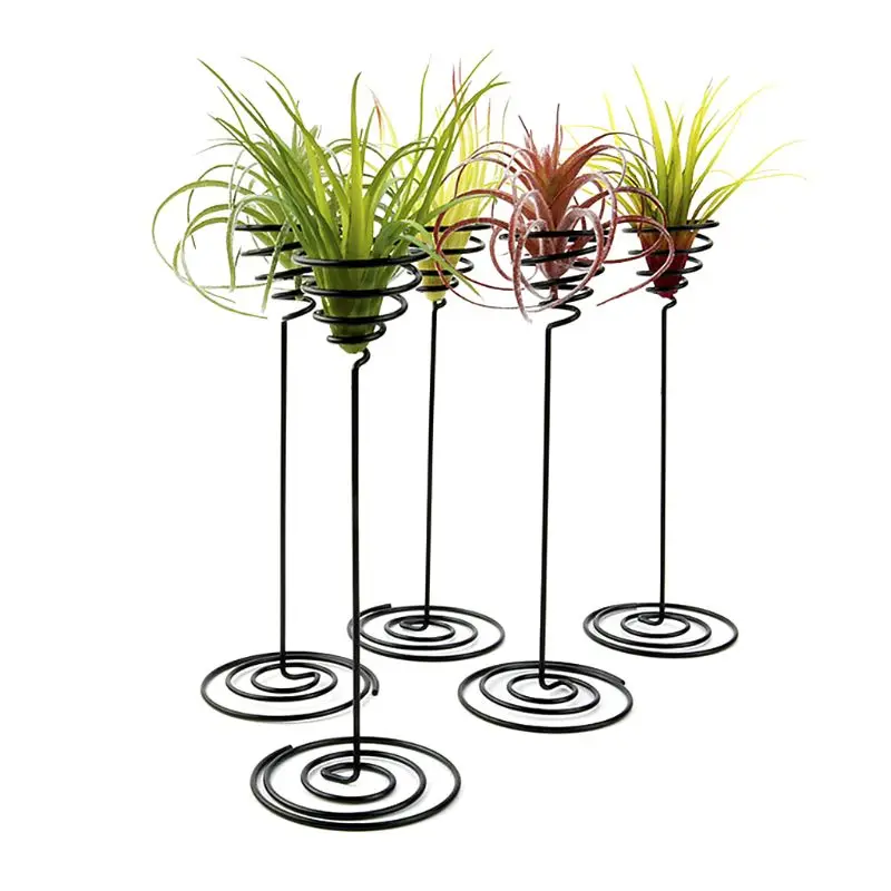 New Creative Black Iron Air Pineapple Base Plant Flower Pot Rack Holder Home Balcony Garden Decor Supplies Landscape