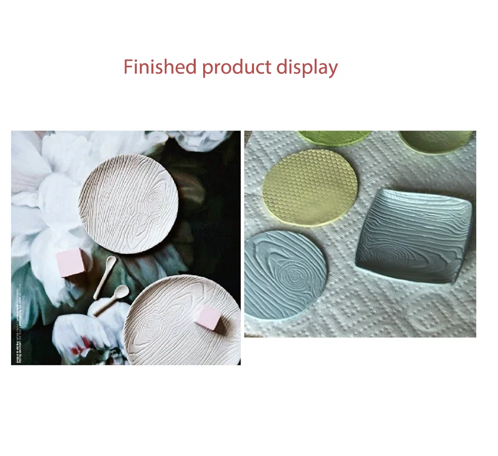 Silicone molds for Ceramic art Pottery mold pattern texture embossing rubber clay mold Embossing old bark texture wood texture