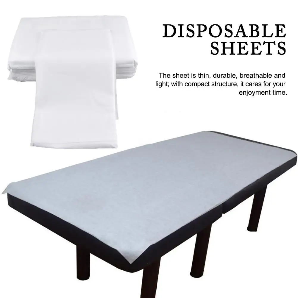 100PCS Spa Bed Sheets 180x80cm Waterproof Bed Sheet Disposable Massage Table Sheet Bed Cover For Beauty Salon Home