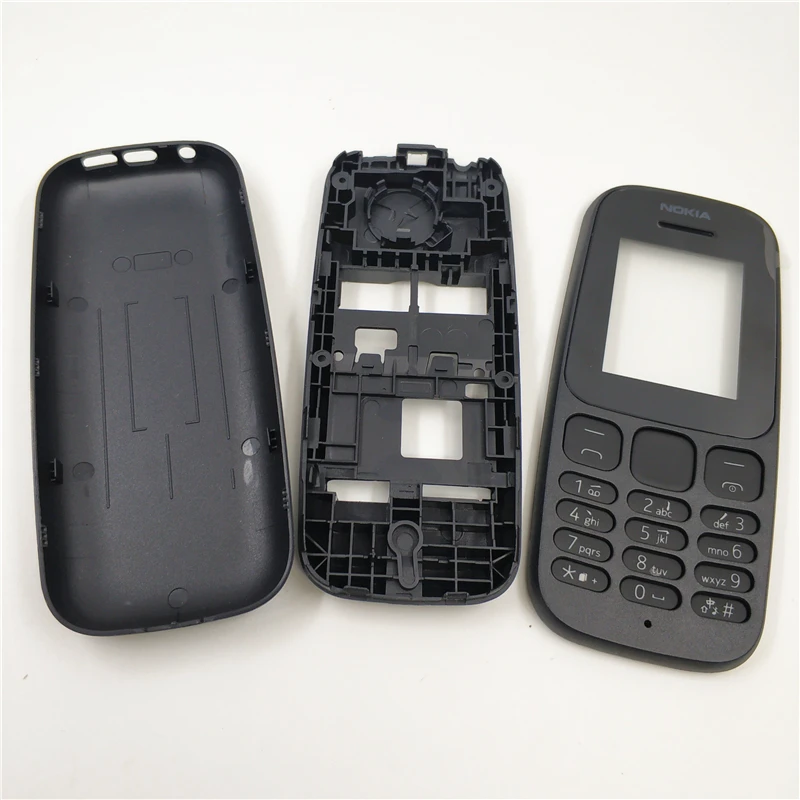 For Nokia 105 2017 TA-1010 New Full Phone Housing Cover Case + Middle Bezel + English Keypad