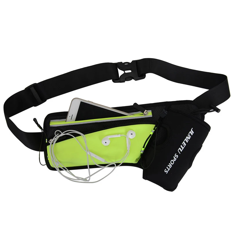 Waterproof Running Waist Bag With Water Bottle Bag Marathon Jogging Cycling Camping Belt Pouch Anti-theft Phone Fanny Packs