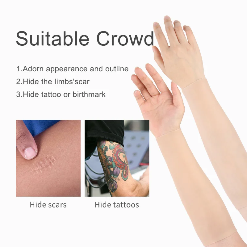 

Silicone Gloves Are Suitable for Tattoos Used for Arm Scars Birthmarks Silicone Blackened Arms Flattened Sleeves