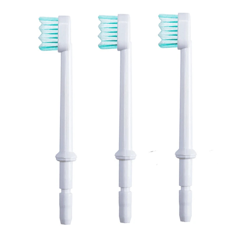 Boquilla de chorro de cepillo de dientes de repuesto, punta de chorro de limpieza Dental Compatible con irrigador Oral Waterpik, elimina la placa Dental, 3 unids/lote por bolsa