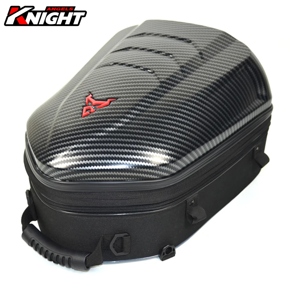 47L Large Capacity Motorcycle Bag Waterproof Reflective Rear Seat Bag Moto Equipment Rainproof Saddle Bag Backpack Carbon Fiber