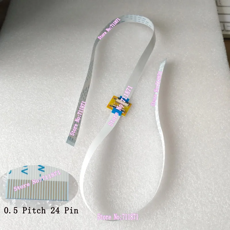 0.5 피치 A 타입 유연한 플랫 케이블 익스텐션 코드 커넥터, 24P 24 핀 FPC FFC 연장 라인 어댑터, 24 핀 FFC 케이블, 800mm