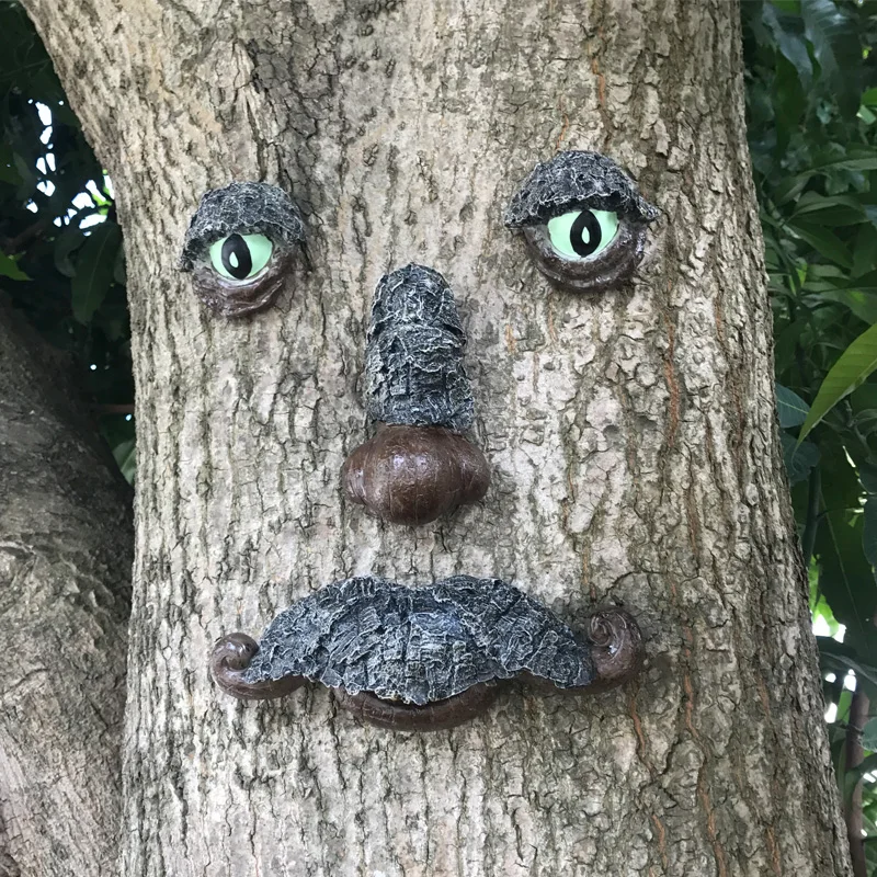 Old Man Tree Hugger Garden Peeker Yard Art  Outdoor Tree Hugger Sculpture Whimsical Tree Face Garden Decoration