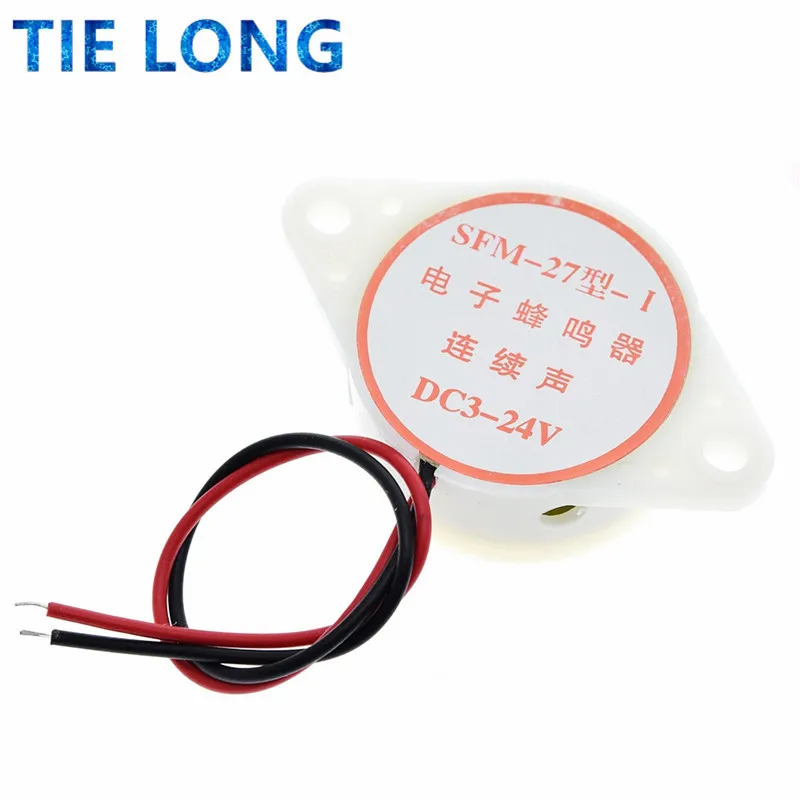 1PCS 95DB Alarm High-decibel 3-24V 12V Electronic Buzzer Beep Alarm Continuous Beep for Arduino SFM-27 HYT-3015