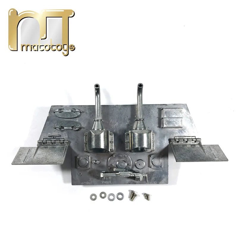 Mato 1/16 King Tiger Metal Rear Plate Back Panel with mud flap for Mato King Tiger RC Tank