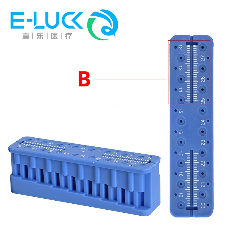 Dental Endo Measuring Ruler Plastic Endodontic Block Files Cleaning Holder Dentist Accessory Tools