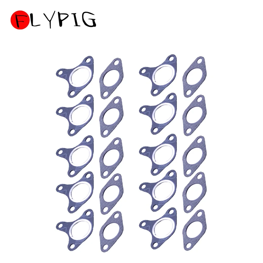 FLYPIG Muffler Manifold Gasket Set For Honda GX240 GX270 GX340 GX390 8HP 9HP 11HP 13HP Pack of 10