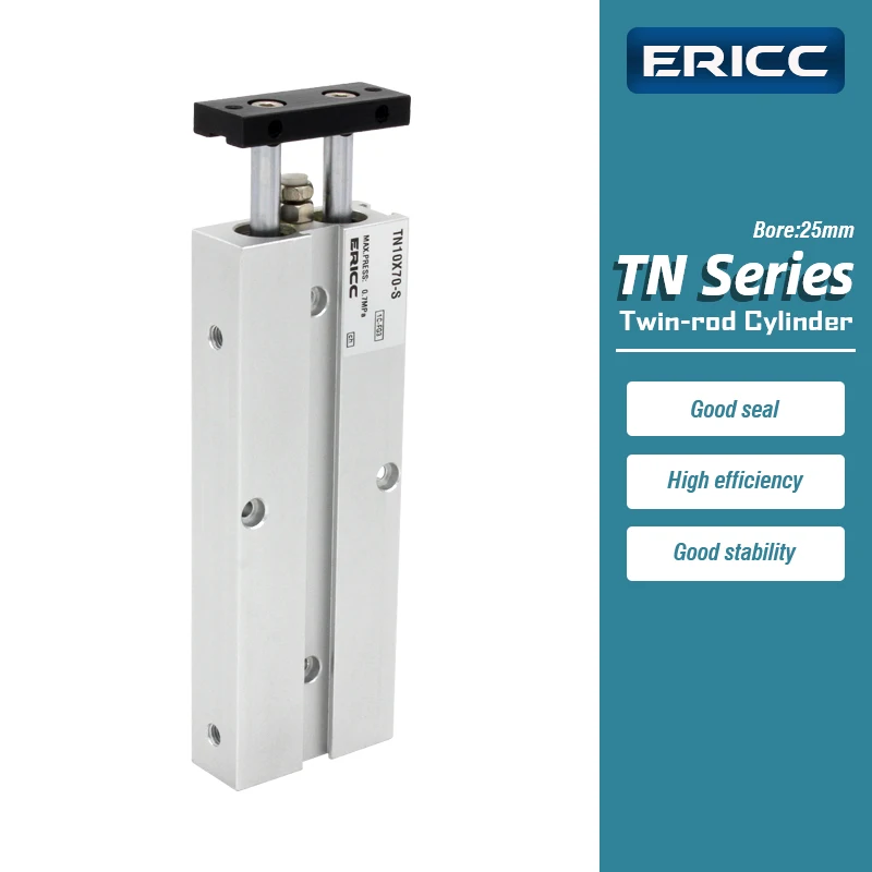 

TN25 Series Twin-rod cylinder double acting bore size 25mm stroke 10-200 with magnet Air Cylinder TN25X250S TN25X90S TN25X50S