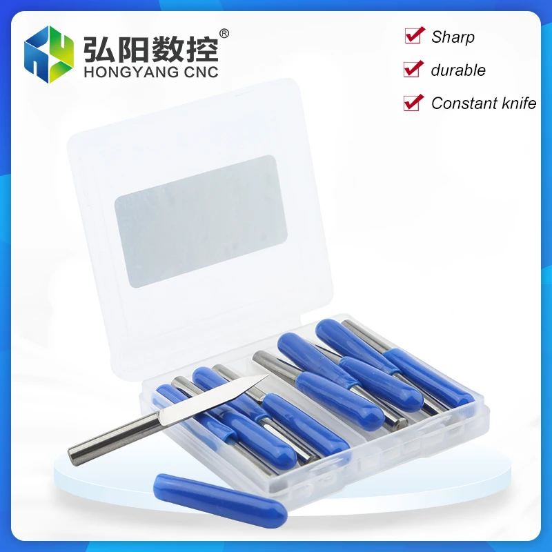 PCB Engraving Bit 3.175mm Shank Carbide CNC Router Drill Bit Flat Bottom V-Shaped End Mill Wood Acrylic 3D Milling Cutter
