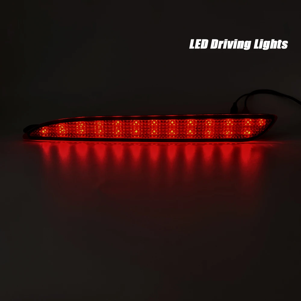 2Pcs LED Rear Bumper Reflector Warning Light For Mazda 3 Mazdaspeed 3 Axela 2010-2013 Reversing Braking Brake Light