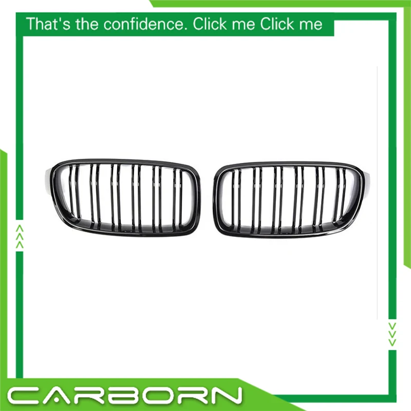 

2013 ВКЛ для BMW 3 серии F30, решетка из АБС-пластика с двойными планками, глянцевая черная/матовая/хромированная передняя решетка