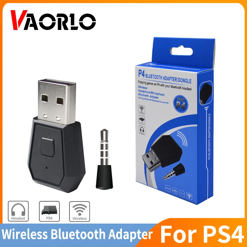 Беспроводной адаптер VAORLO Bluetooth 4.0 для PS4, геймпада, игрового контроллера, консоли, наушников, USB-ключ для контроллера Playstation 4,