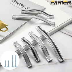Rhinestone Crystal Drawer  Europe Style Aluminum-Alloy Furniture Door Pull Handle for Drawer  Cabinet Cupboard Kitchen Hardware