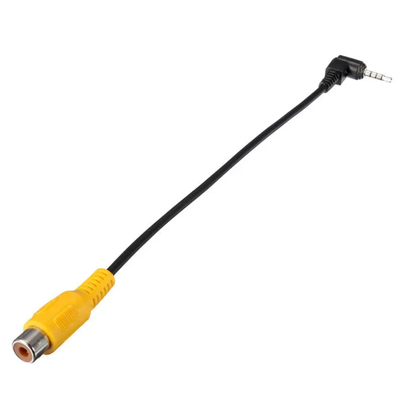 2.5MM Jack Male To RCA Female Adapter Cable Stereo AV Cable For GPS AV-In Converter Black Video