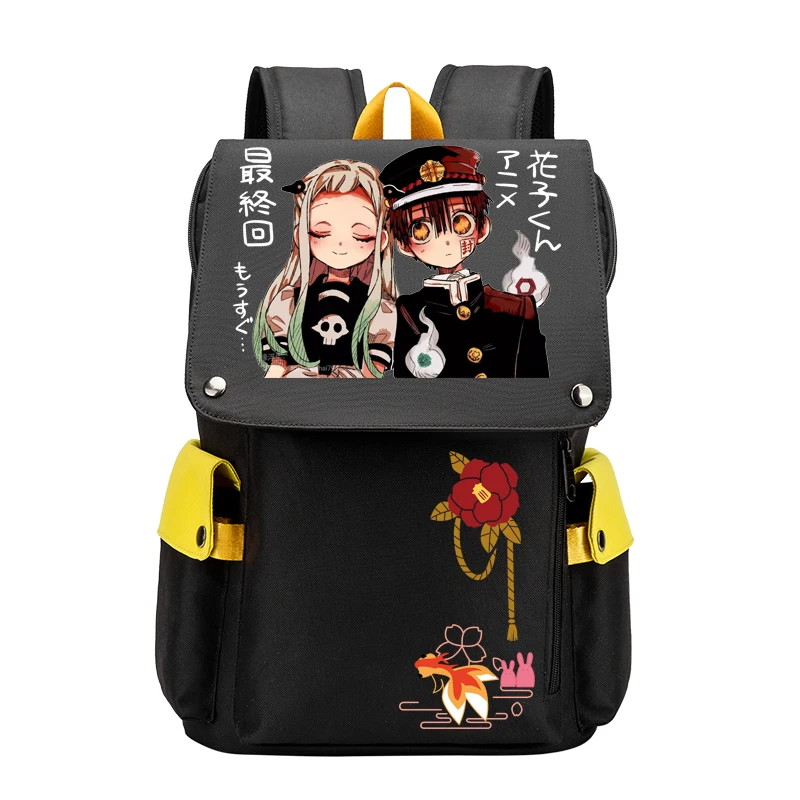 Toaleta hanako-kun duży plecak podróżny Anime szkolne torby chłopcy nastoletni chłopcy Bookbag Oxford USB ładowanie plecak na laptopa