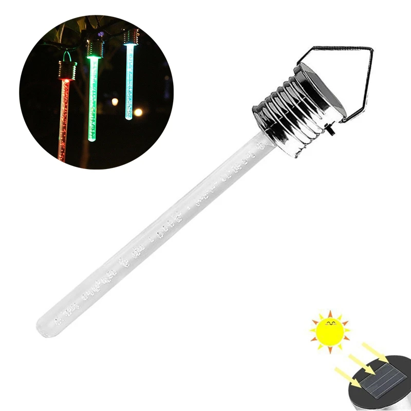 Solar Fluorescent Stick Lights Solar Acrylic Stick Hanging Colorful Tree Solar Light Lamps Christmas Party Tree Decor