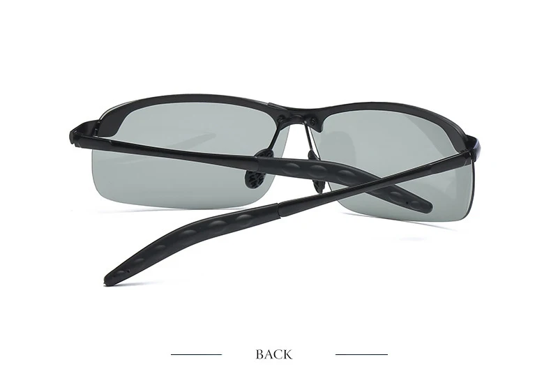 Al-Mg Legierung Photochrome Sonnenbrille Männer Polarisierte Chameleon Gläser Ändern Farbe Sonnenbrille Tag Nacht Vision Fahren Brille SP – Detail 6