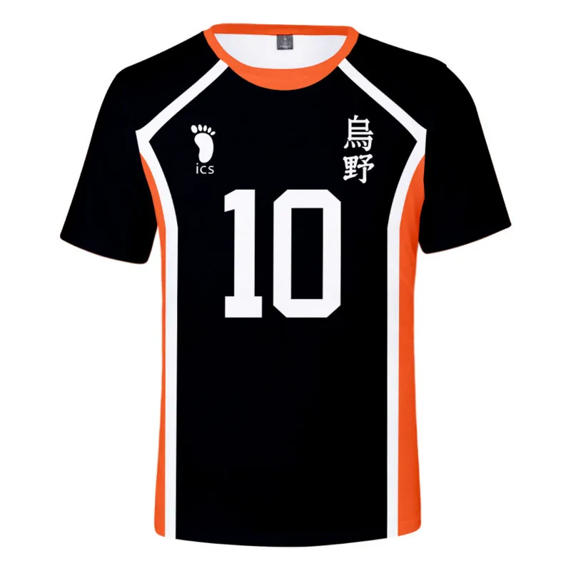 Summer New Hinata Shoyo Shadow Mountain Tobio T-shirts Cosplay Costume Karasuno Club Volleyball Adult Men Kids Top 2021 Anime