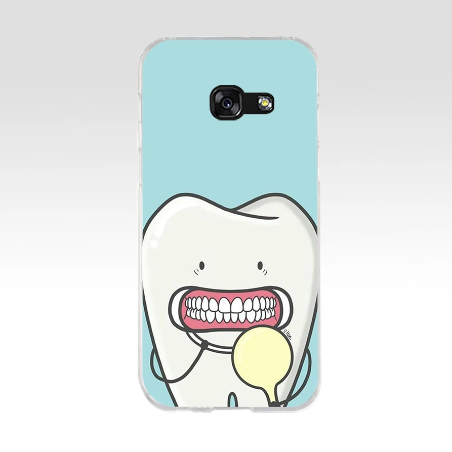 66Funny Cartoon Dentist Dental Crowned Soft Silicone Tpu Cover phone Case for Samsung a3 a5 a6 plus a7 a8 a9 star lite s 6 7 8 9