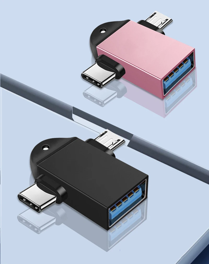 For Android Type-C 2-in-1 OTG Adapter Otg Type C Cable For Xiaomi Tablet Hard Disk Drive Flash Disk USB Mouse Converters