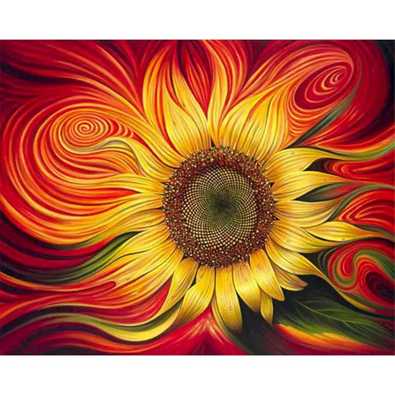 RUOPOTY 60x75cm Frame Diy Painting By Numbers Kits Sunflowers Acrylic Paint On Canvas Diy Gift Home Decor Handmade Wall Craft