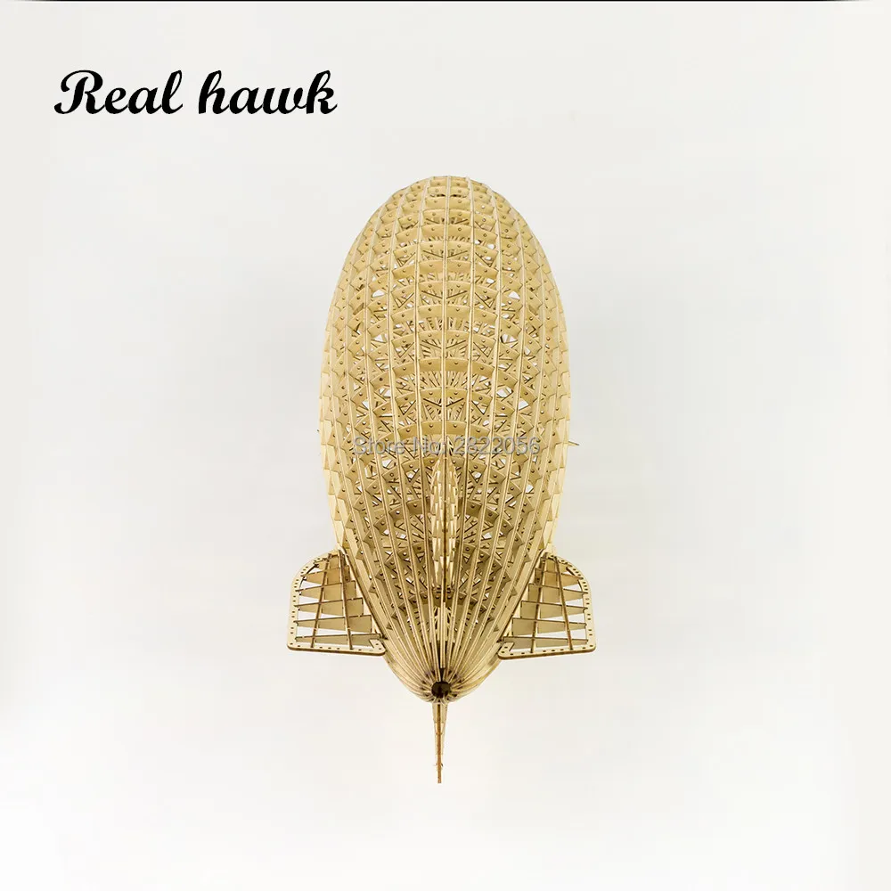 Real Hawk DIY Static Model Building Model 1:408 LZ-129 Hindenburg Zeppelin Airship 600mm Length Wooden Toy Building Toys Gift RC