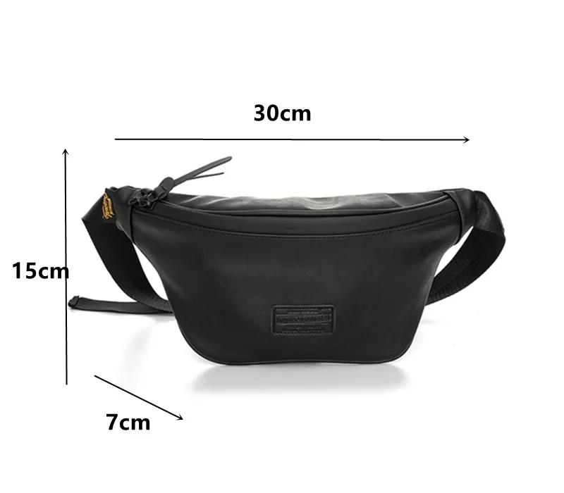 Casual Leather Waist Bag Men Fanny Pack Casual Adjustable Belt Bag Male Heuptas Bum Banana Bag Banana Sa