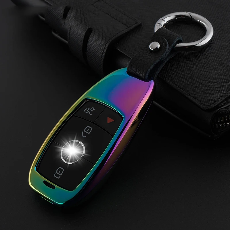 Color focus Galvanized Alloy Car Key Cover Case For Mercedes benz A B R G Class GLK GLA E200 E200L W176 2 3 Buttons