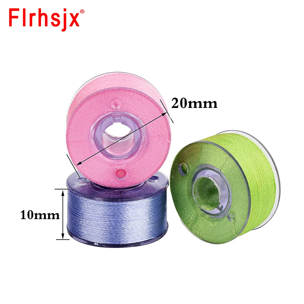 25Pcs Multicolor Bobbin Thread Polyester Thread Spools Sewing Machine Bobbins with Storage Box for Embroidery Sewing Accessories