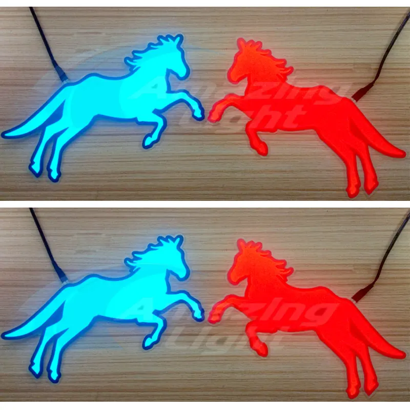 EL Backlight with 3V inverter electroluminescent Horse shape logo panel backlight 3 colors