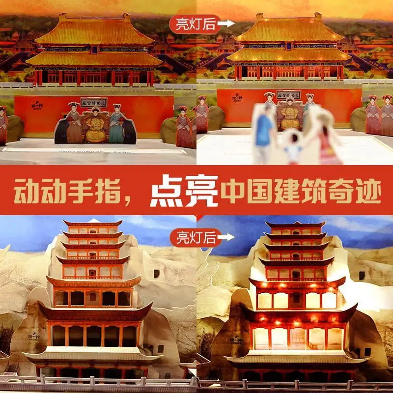 1 Book Open The Chinese Pop-Up Book 3D Forbidden City 2021 Panoramic View Of The Forbidden City For Children Limited