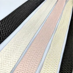 1 Meter Gold Thread Cotton Webbing 40mm Width Soft Thin Ribbon Sewing Material for Bag Strap Belt DIY Clothes Tape Decor Craft