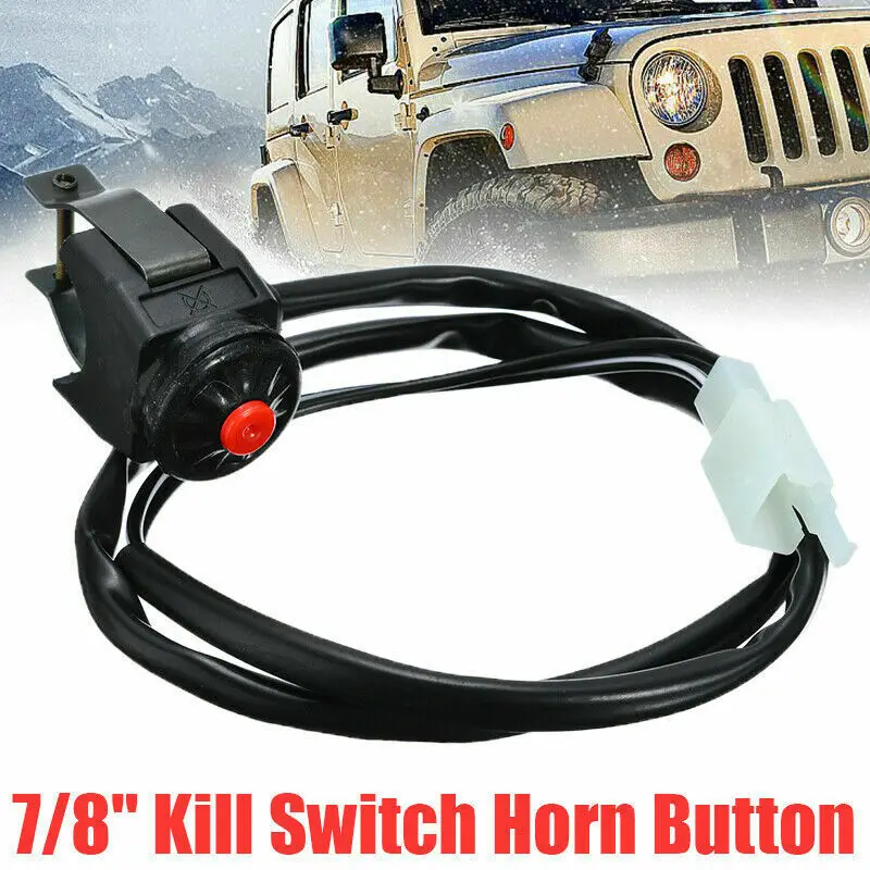 

Motorcycle Horn Control Switch 7/8" 22mm Handlebar Horn On/Off Kill Switch Control Stop Switches Ignition Switch Universal