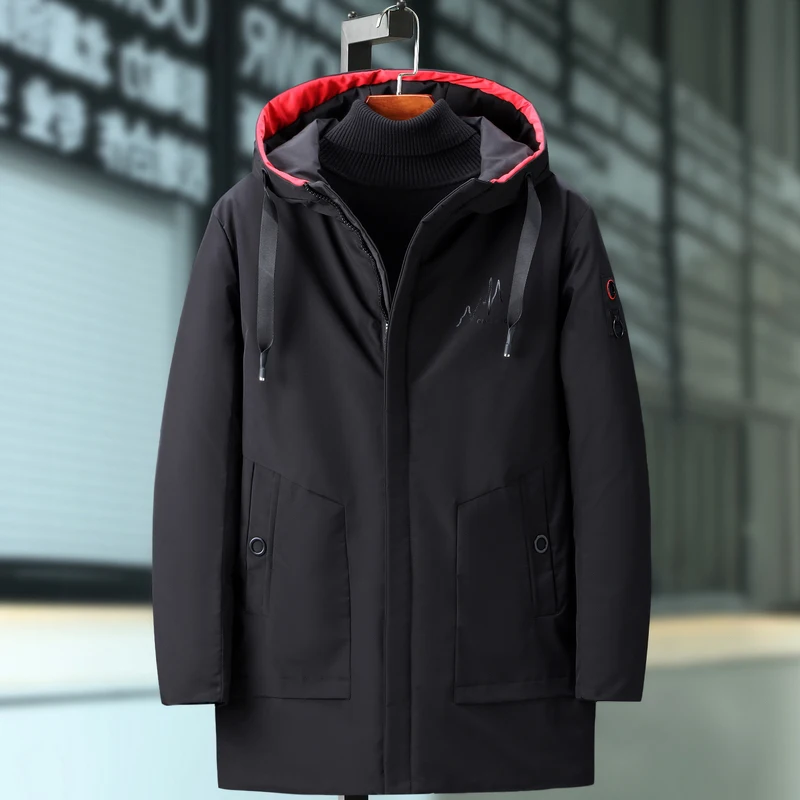 Black Winter Jacket Men Thick Parkas Casual Jackets Windproof Warm Winter Coat Mens Hooded jacket Plus Size 10XL 9XL  7XL 6XL