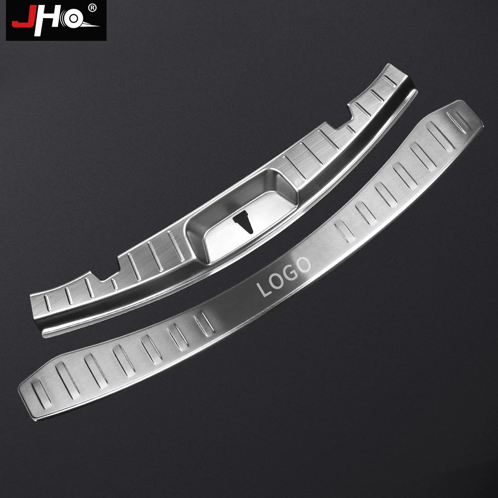 JHO Steel Built-in Rear Bumper Protector Cover Guard Sill Scuff Plate For Ford Explorer 2016-2019 2017 2018 Car Accessories