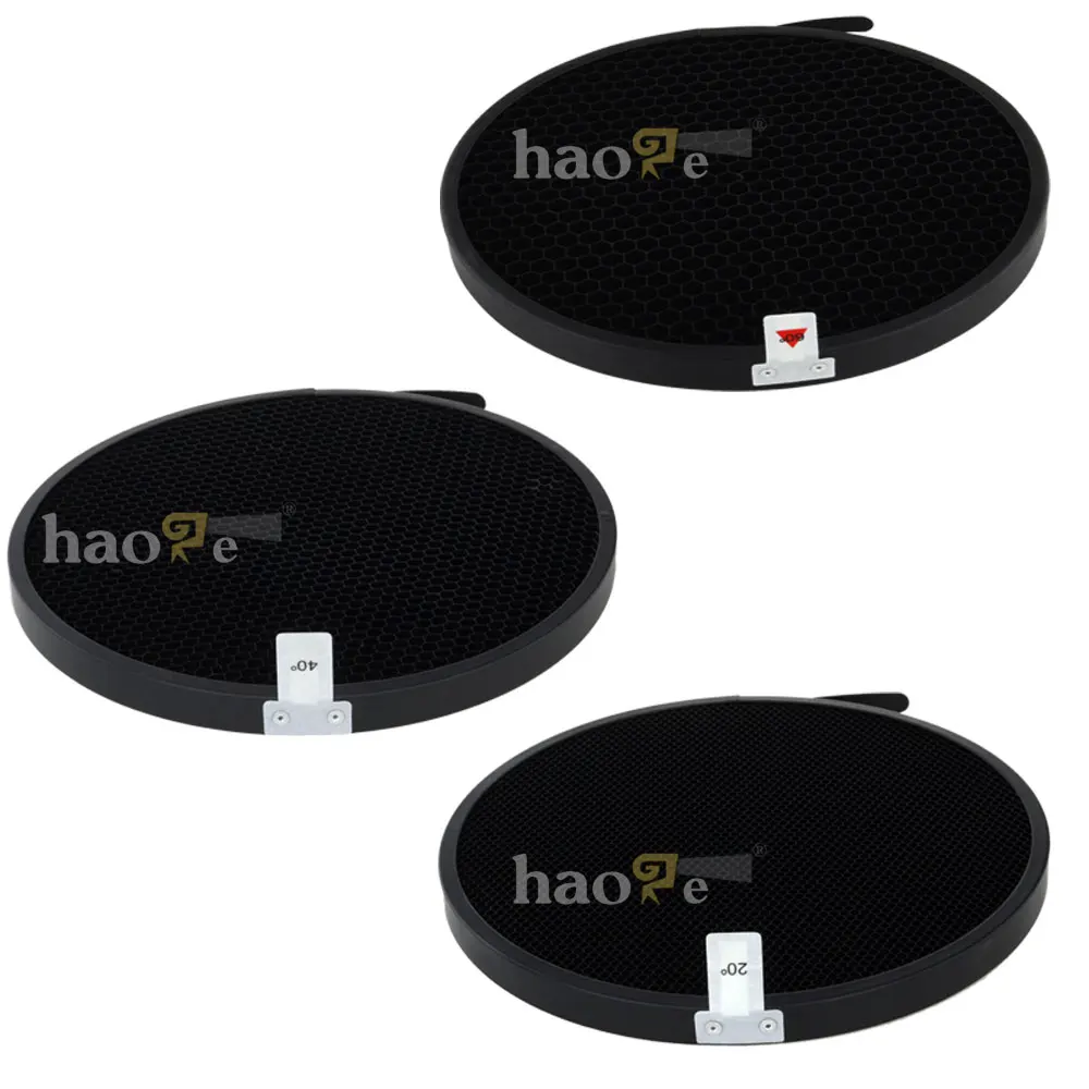 Haoge 180mm 20 40 60° Honeycomb Honey Comb Disc Grid for Profoto Zoom Reflector 2 II