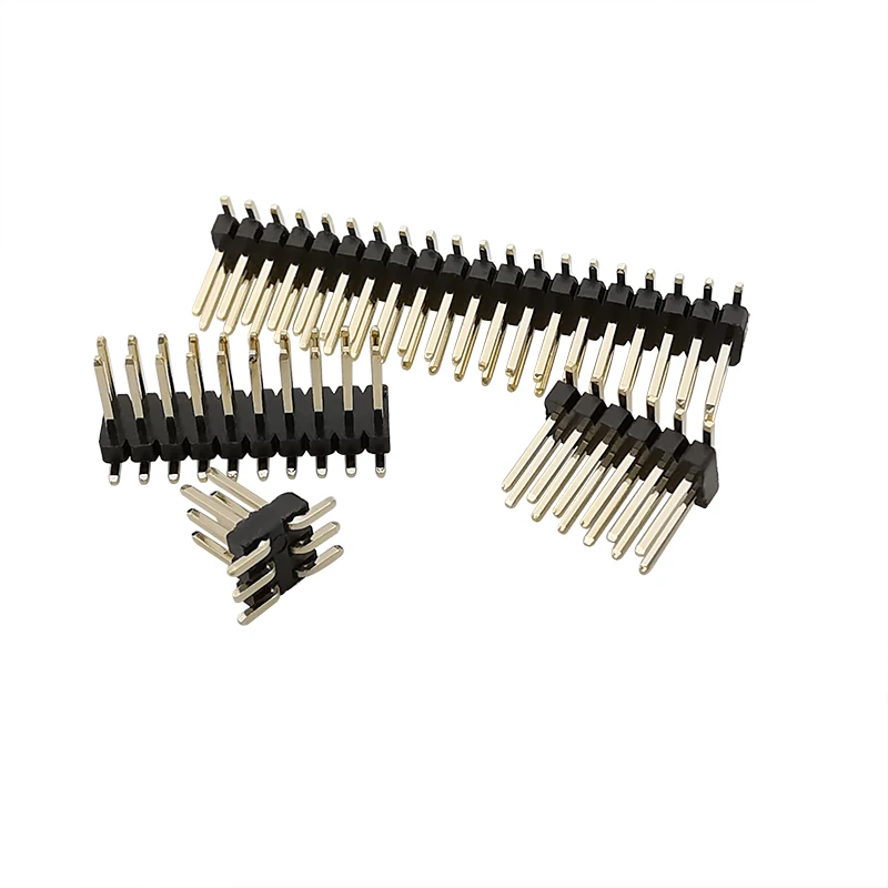 10Pcs SMD SMT 1.27mm Pitch Double Row Male 2x3/4/5/6/7/8/9/10/12/15/20/25/30/40/50P Pin Header Socket Connector PCB Strip