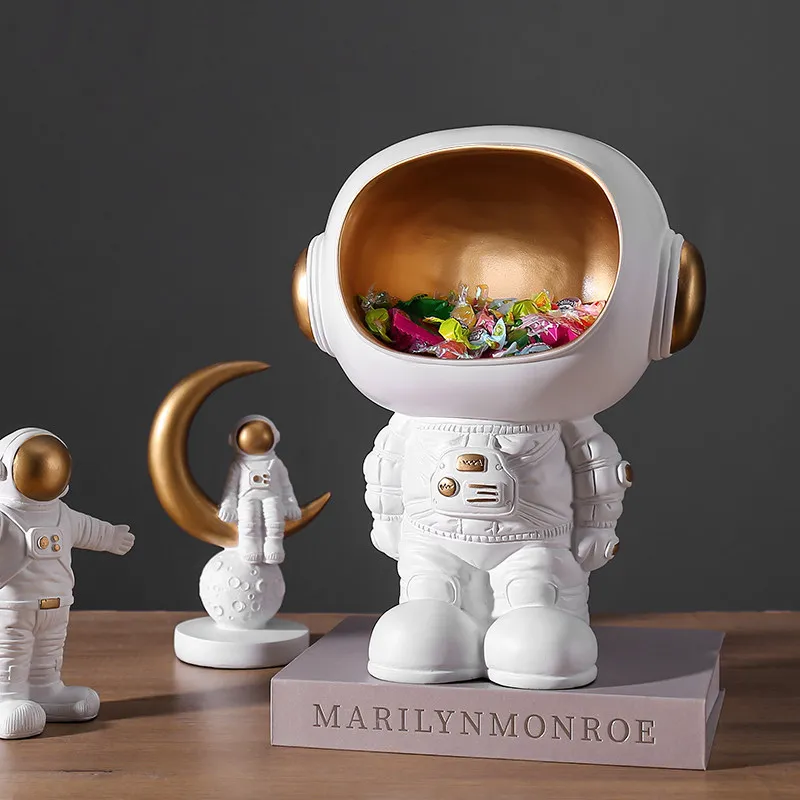 

MODERN CREATIVE ASTRONAUT STORAGE RESIN ORNAMENTS HOME LIVINGROOM TABLE FIGURINES CRAFTS CLUB OFFICE DESKTOP SPACEMAN DECORATION