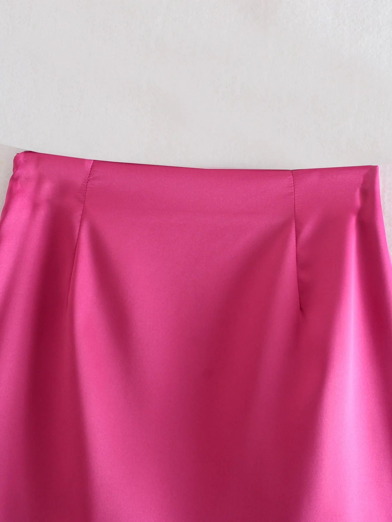Women High Street Solid Color Side Zipper Sexy Mini Skirt Faldas Mujer Ladies Light Soft Casual Slim Chic Vestidos